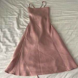 Pink Cowl Neck Mini Dress